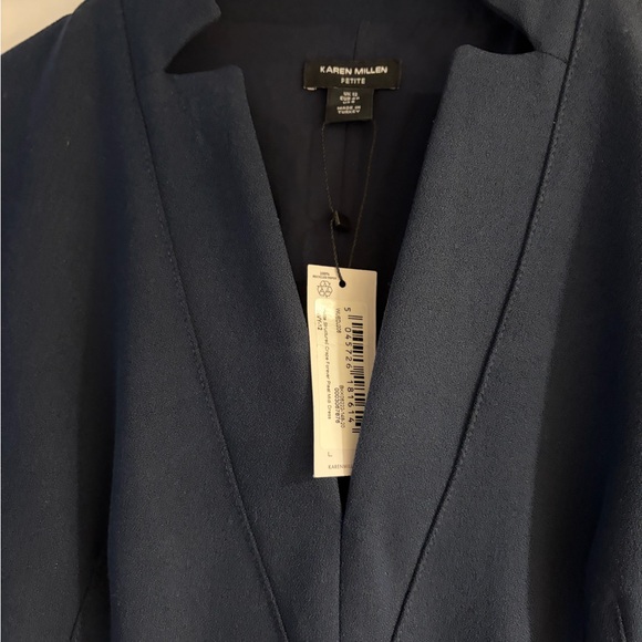 Karen Millen Forever Pleated Navy Midi Dress US 8P - Picture 3 of 5